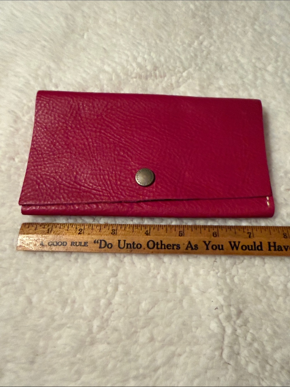 Portland Leather Hot Pink Snap Card wallet